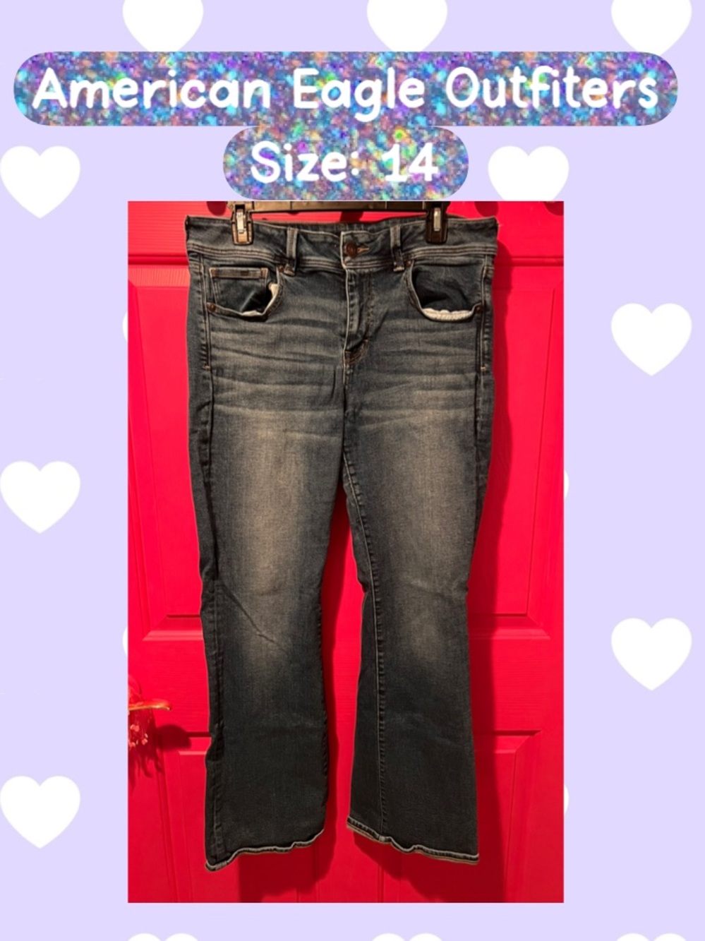 American Eagle Outfitters Dark Gray Flare Jeans